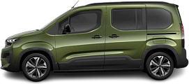 Side view photo of Peugeot e-Rifter M 50 kWh (2024-...) on transparent background