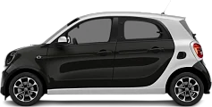 Side view photo of Smart EQ forfour (2017-2019) on transparent background