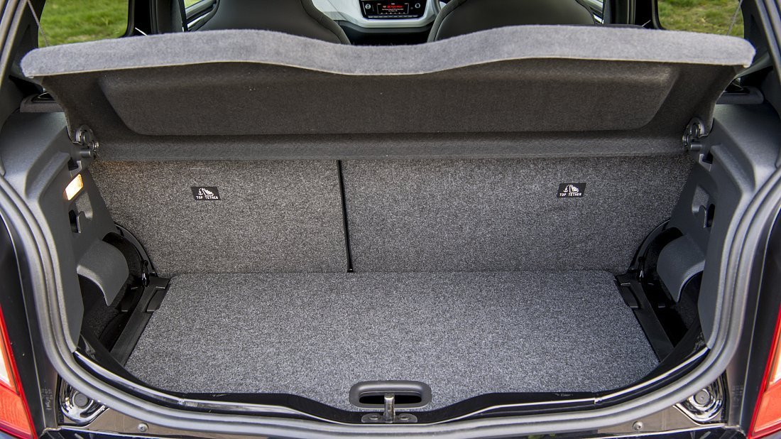 Seat Mii Electric (2019-2021) trunk, boot, seats up, seats upright, cargo space, cargo volume, cargo capacity, storage