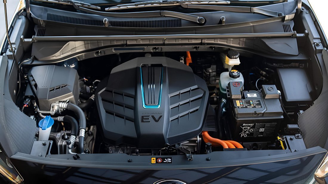 Kia Niro EV Long Range (2018-2022) frunk, front trunk, under hood, storage, cargo, capacity, bonus space