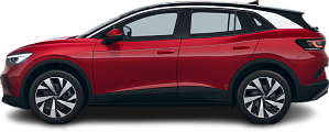 Side view photo of Volkswagen ID.4 AWD Pro (2021-2023) on transparent background