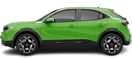 Side view photo of Opel Mokka Electric 50 kWh (2020-2021) on transparent background