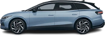 Side view photo of Volkswagen ID.7 Tourer Pro S (2024-…) on transparent background
