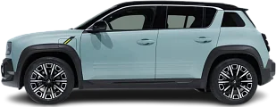 Side view photo of Renault 4 E-Tech EV52 150hp (2025-...) on transparent background