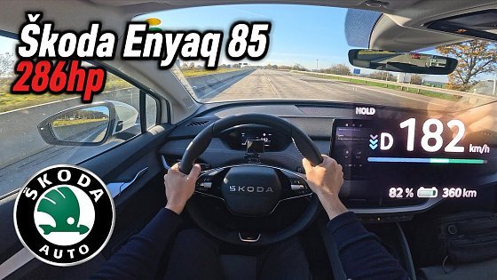 Video: 2025 Skoda Enyaq 85 (286 hp) | POV Autobahn Test Drive in Germany
