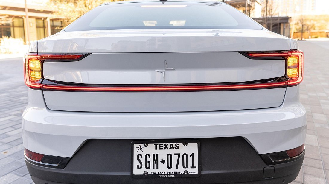 Polestar 2 Long Range Performance (2021-2023) rear view, taillights, trunk, spoiler, badge, bumper, exterior