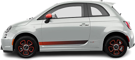 Side view photo of Fiat 500e Hatchback 24 kWh (2013-2019) on transparent background