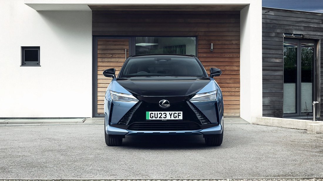 Lexus RZ 350e (2025-…) front fascia, grille, headlights, bumper, exterior