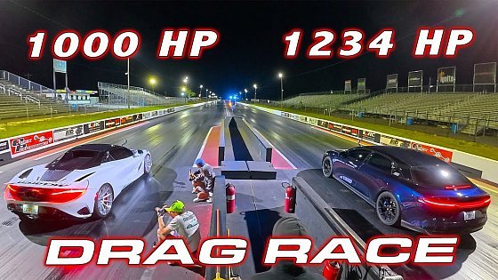 Video: 1,000 HP McLaren 750S vs Lucid Air Sapphire 1/4 Mile Drag Race