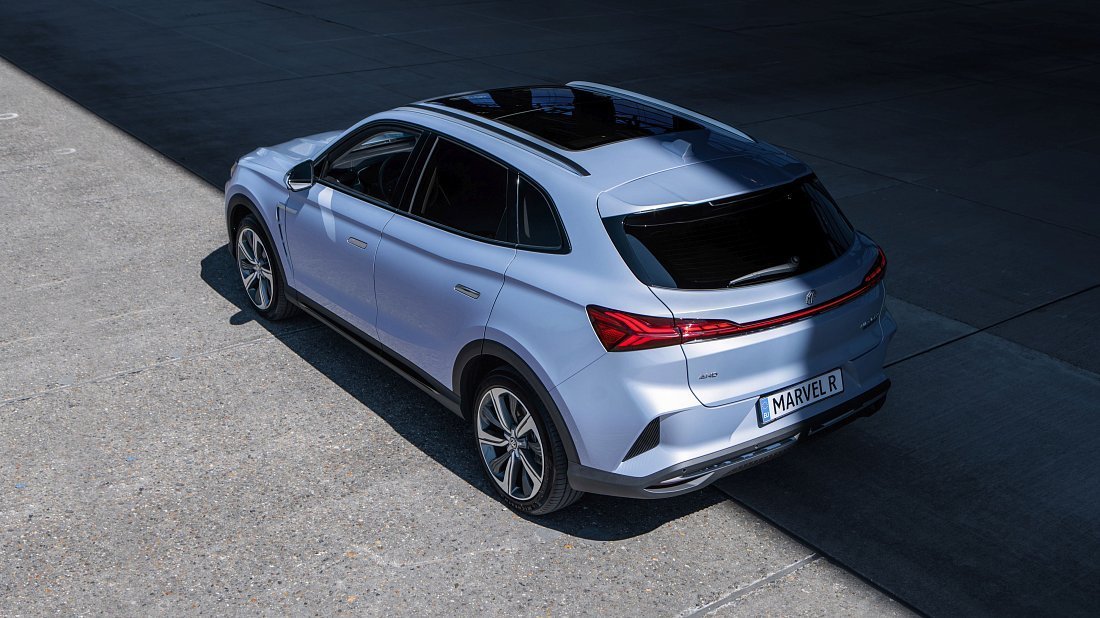 MG Marvel R (2021-…) rear quarter, three-quarter view, diagonal, exterior