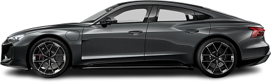 Side view photo of Audi e-tron GT RS Performance (2024-…) on transparent background