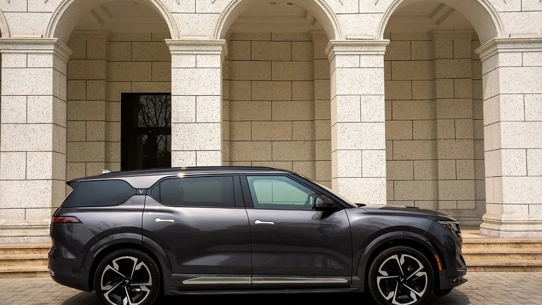 VinFast VF 9 Plus (2024-…) side profile, silhouette, doors, wheels, exterior