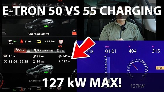 Video: Audi e-tron 50 vs 55 charging compared