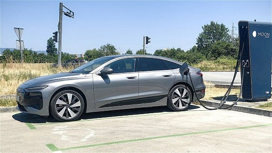 Video: Audi A6 e-tron Performance - consumption at 130 km/h (range up to 650 km, fast charger review)