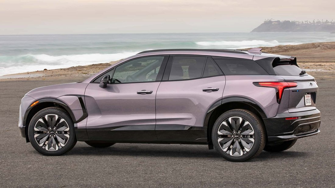 Chevrolet Blazer EV RWD (2023-…) side profile, silhouette, doors, wheels, exterior