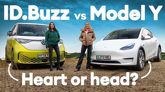 Video: VW ID. Buzz vs Tesla Model Y: Is VW&#39;s reborn bus a Tesla-beater? / Electrifying