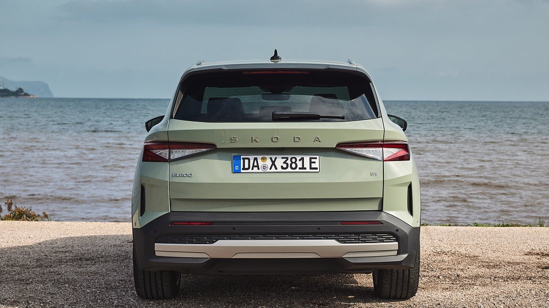 Škoda Elroq 85 (2024-...) rear view, taillights, trunk, spoiler, badge, bumper, exterior