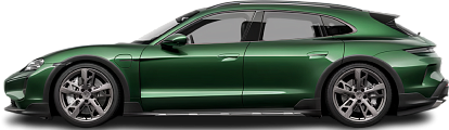 Side view photo of Porsche Taycan Turbo Cross Turismo (2021-2024) on transparent background