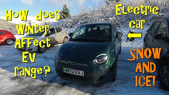 Video: How does winter affect EV range? Snow and ice! Fiat 500e (got stuck...)