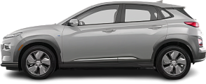 Side view photo of Hyundai Kona Electric Standard Range (2018-2019) on transparent background