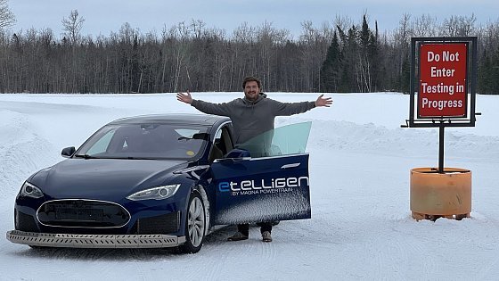 Video: I Drive A 7 Year Old Prototype Tesla Model S Tri-Motor At A Secret Cold Weather Test Facility!