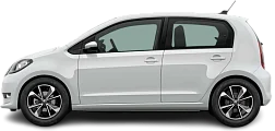 Side view photo of Škoda Citigo-e iV (2019-2021) on transparent background