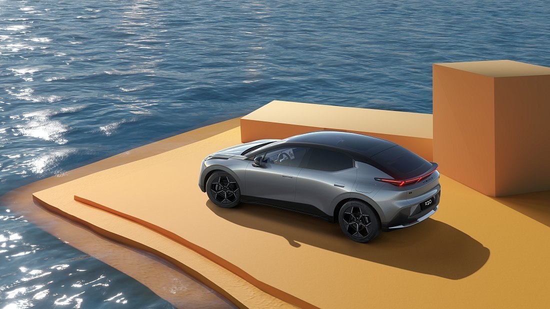 Lynk & Co 02 (2025-...) rear quarter photo, three-quarter view, diagonal, exterior