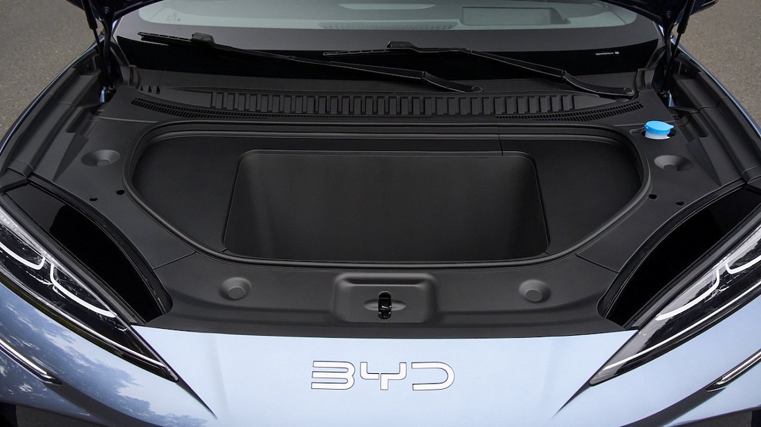 BYD Sealion 7 Design AWD (2024-...) frunk, front trunk, under hood, storage, cargo, capacity, bonus space