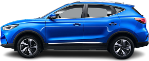 Side view photo of MG ZS EV Long Range (2021-…) on transparent background