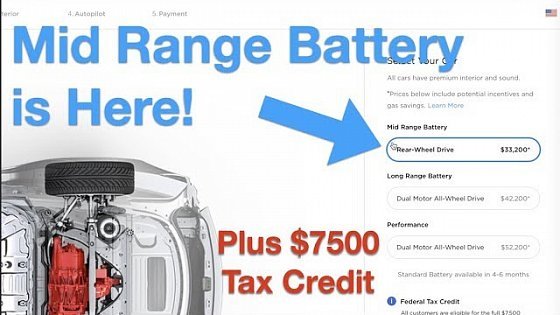 Video: Cheaper Tesla Model 3 - Mid Range Battery