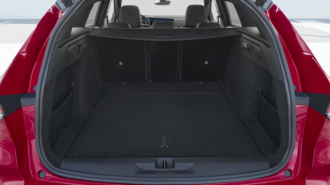 Opel Astra Electric Sports Tourer (2023-…) trunk, boot, seats up, seats upright, cargo space, cargo volume, cargo capacity, storage