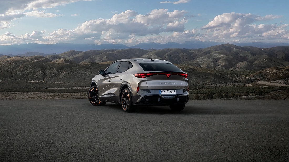 Cupra Tavascan Endurance (2023-…) rear view, taillights, trunk, spoiler, badge, bumper, exterior