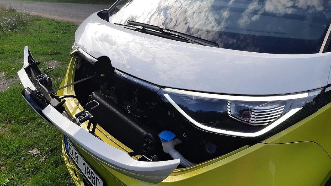 Volkswagen ID.Buzz Pro (2024-...) frunk, front trunk, under hood, storage, cargo, capacity, bonus space