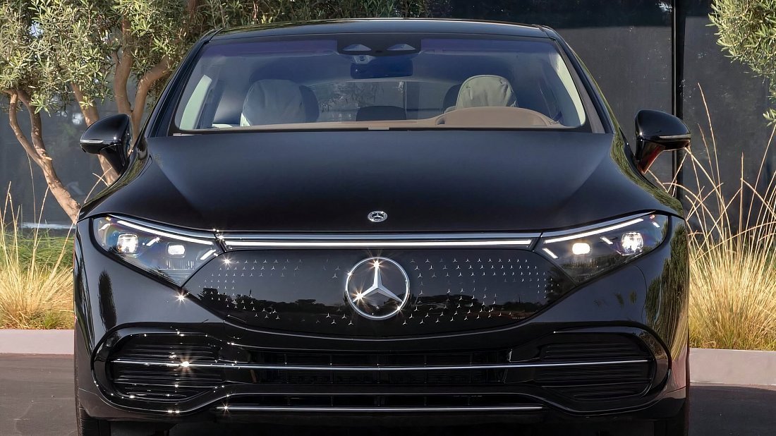 Mercedes EQS 350 (2021-2022) front fascia, grille, headlights, bumper, exterior
