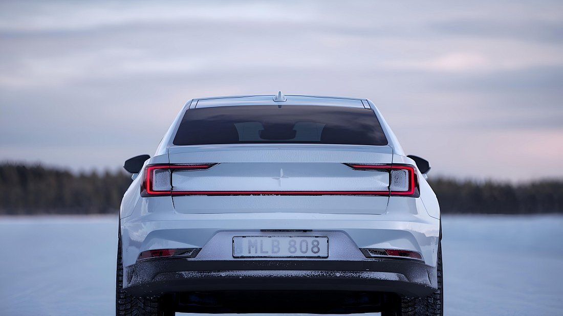 Polestar 2 Long Range Dual Motor (2023-…) rear view, taillights, trunk, spoiler, badge, bumper, exterior
