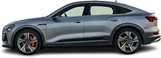 Side view photo of Audi e-tron Sportback 50 quattro (2020-2022) on transparent background