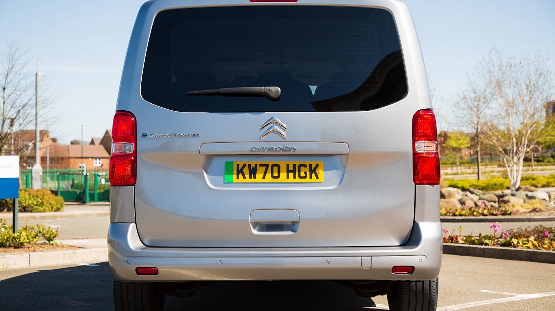Citroën e-SpaceTourer XL 50 kWh (2020-2024) rear view, taillights, trunk, spoiler, badge, bumper, exterior