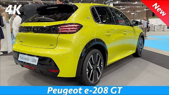 Video: Peugeot e-208 GT 2024 - FULL Review in 4K (Better than Abarth 500e?)