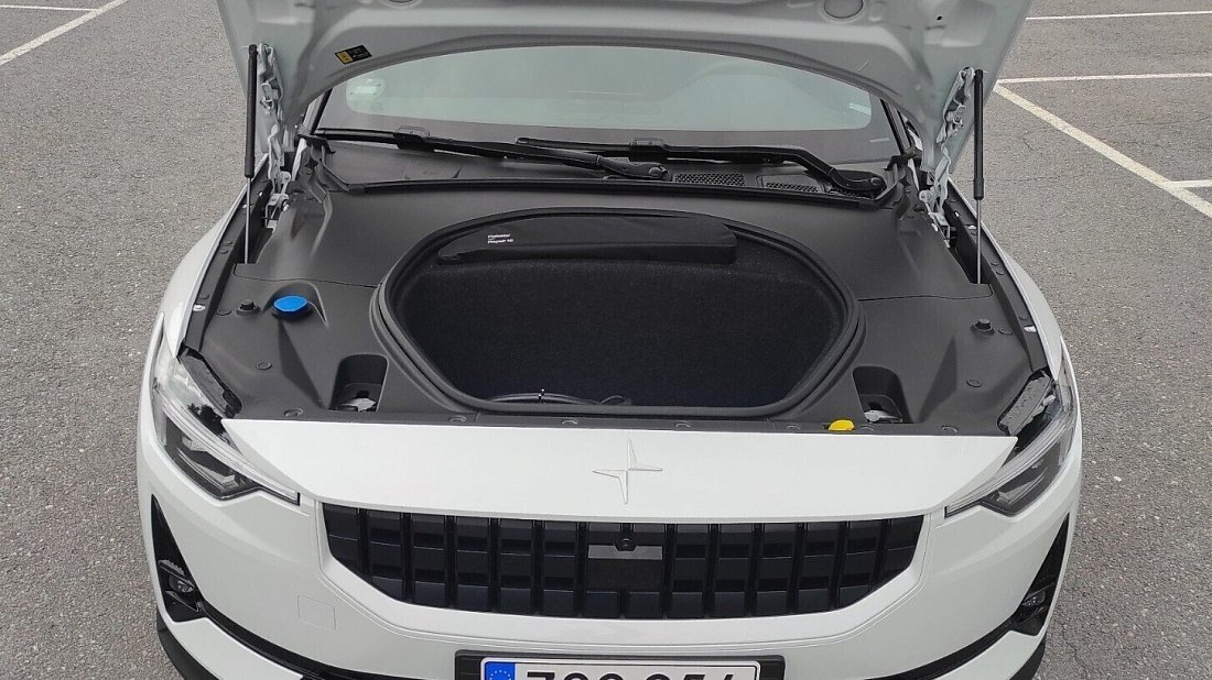 Polestar 2 Standard Range Single Motor (2022-2023) frunk, front trunk, under hood, storage, cargo, capacity, bonus space