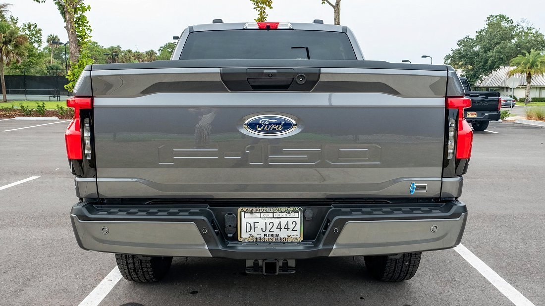 Ford F-150 Lightning Extended Range (2022-…) rear view, taillights, trunk, spoiler, badge, bumper, exterior