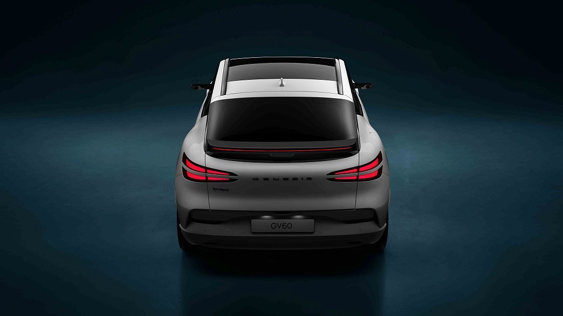 Genesis GV60 Standard RWD (2025-…) rear view photo, taillights, trunk, spoiler, badge, bumper, exterior
