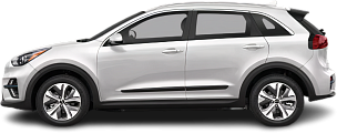 Side view photo of Kia Niro EV Long Range (2018-2022) on transparent background