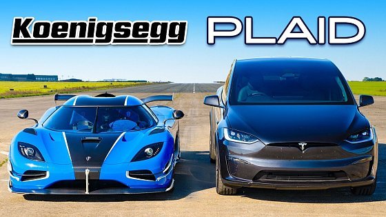 Video: Koenigsegg v Model X Plaid: DRAG RACE