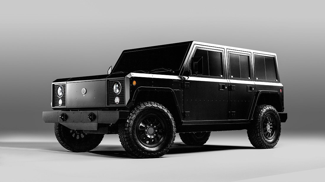 Bollinger Motors B1 120 kWh front view, front quarter, diagonal, exterior