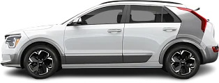 Side view photo of Kia Niro EV Long Range (2022-…) on transparent background
