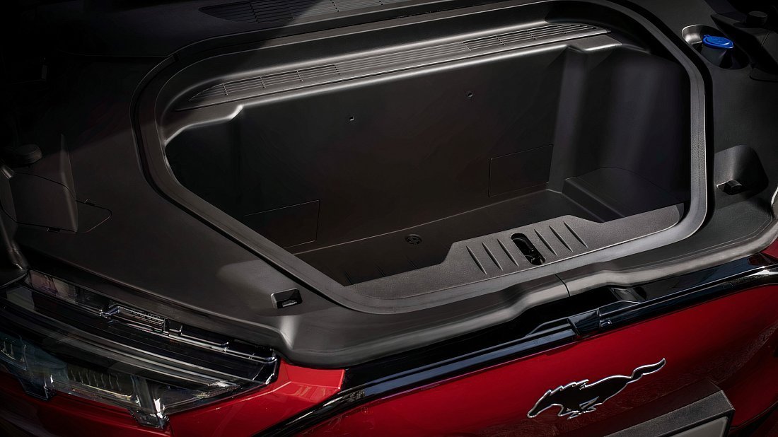 Ford Mustang Mach-E Extended Range AWD (2023-…) frunk, front trunk, under hood, storage, cargo, capacity, bonus space
