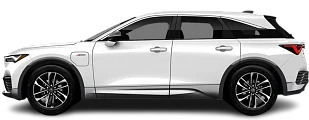 Side view photo of Acura ZDX A-Spec AWD (2024-…) on transparent background