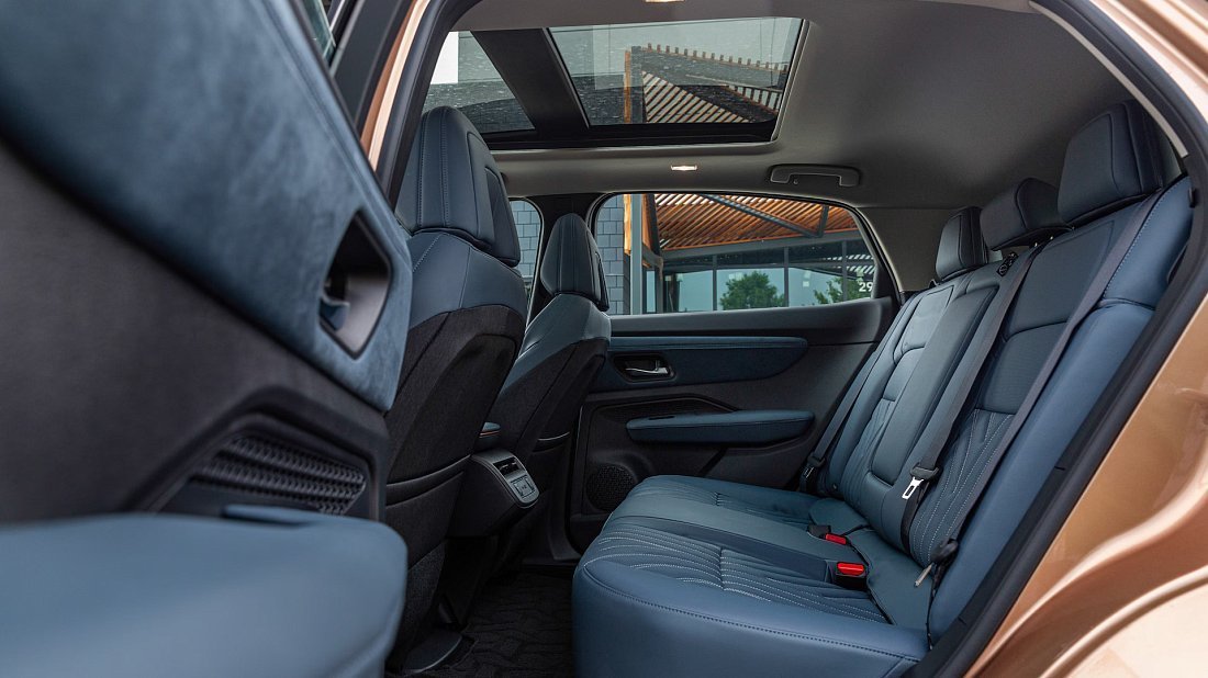Nissan Ariya 87 kWh e-4ORCE AWD 225 kW (2021-…) rear seats, back seats, passenger seats, legroom, headroom, interior