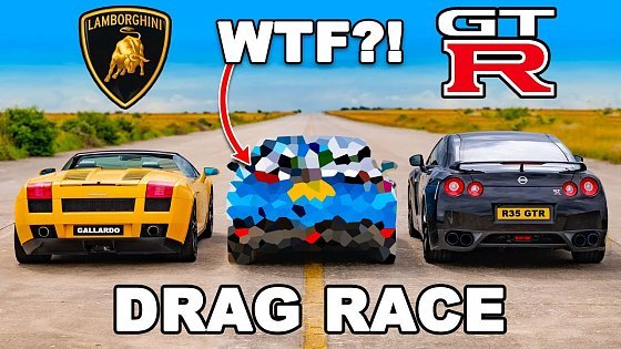 Video: Lamborghini Gallardo v Nissan GT-R v WTF?! DRAG RACE