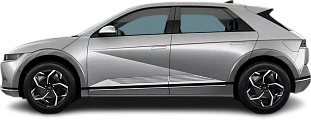 Side view photo of Hyundai Ioniq 5 Long Range AWD (2024-…) on transparent background